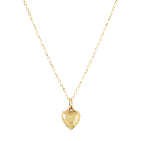 14" NECKLACE GOLD - LOVE PLUSH SMALL GOLD CHARM