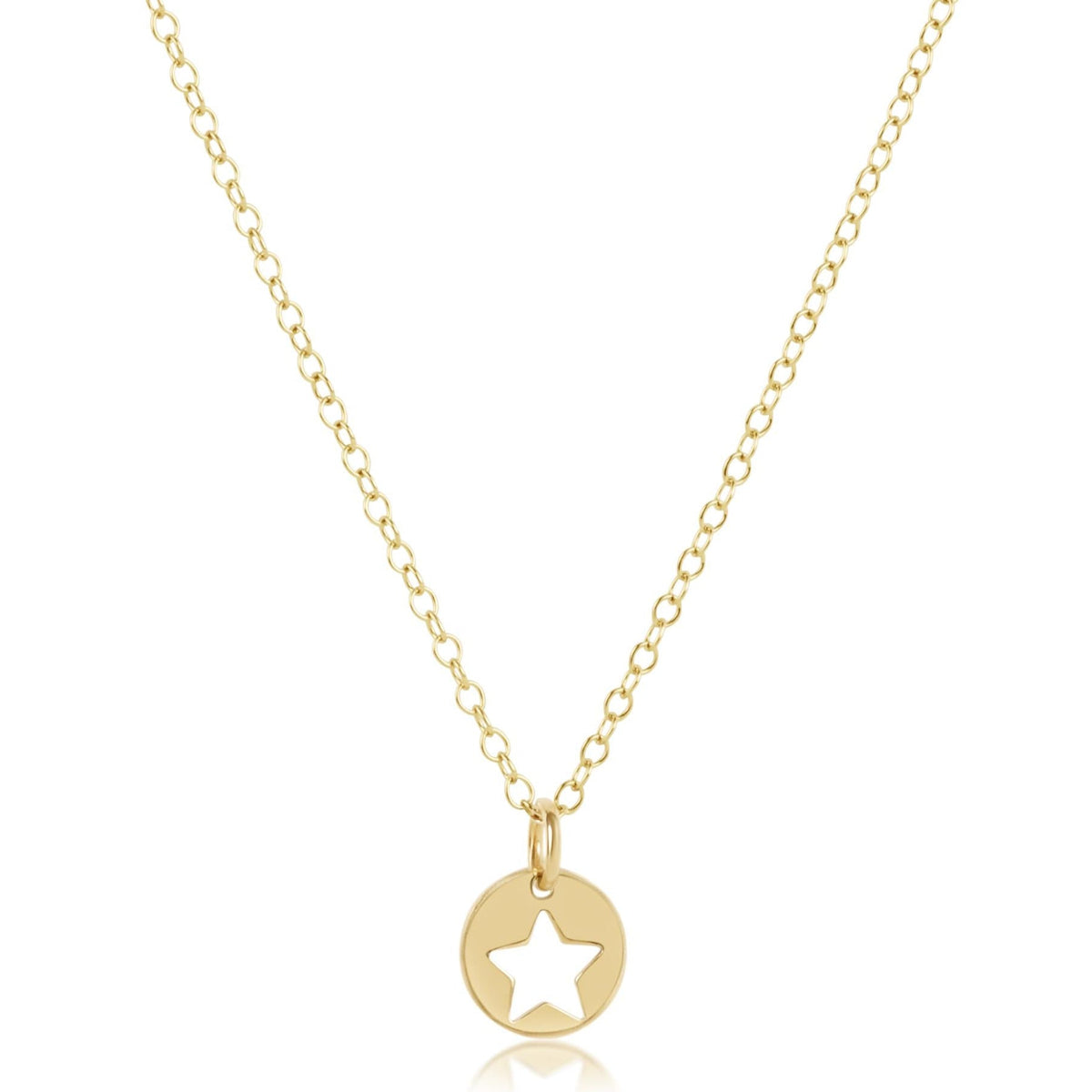egirl 14" Necklace Gold - Star Small  Gold Disc