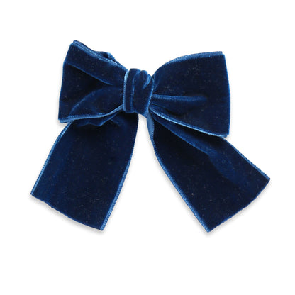 Eva's House Big Velvet Sailor Bow – Navy Blue
