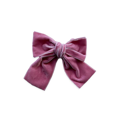 Eva's House Big Velvet Sailor Bow – Old Pink