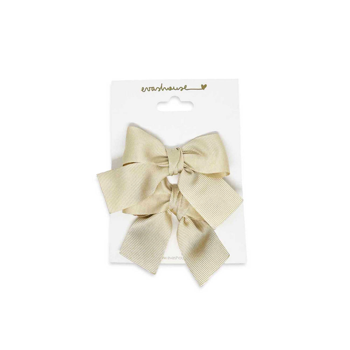 Eva's House Set of two small sailor hair bows – Beige
