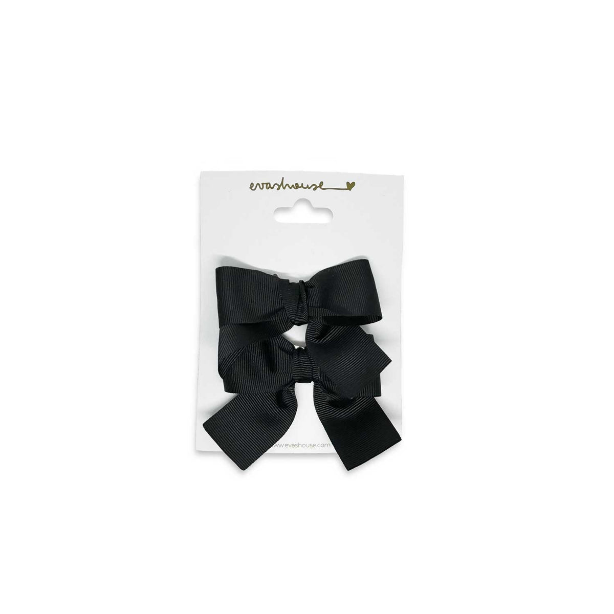 Eva's House Set of two small sailor hair bows – Black