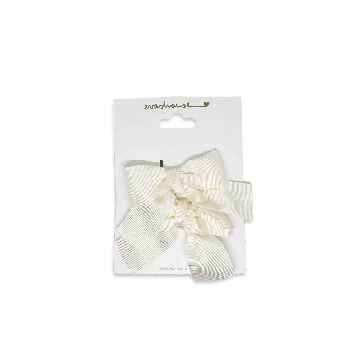 Eva's House Set of two small sailor hair bows – Cream