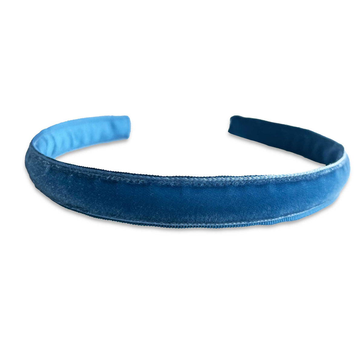 Eva's House Single Velvet Headband – French Blue
