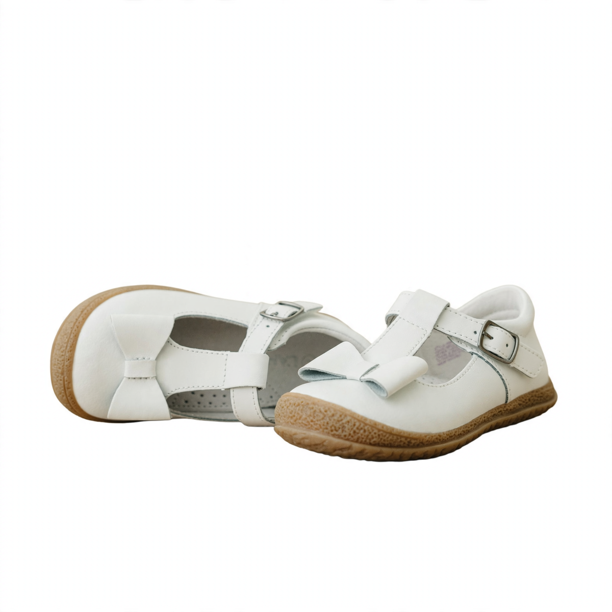 L'Amour Emma Bow T-Strap - White (3)