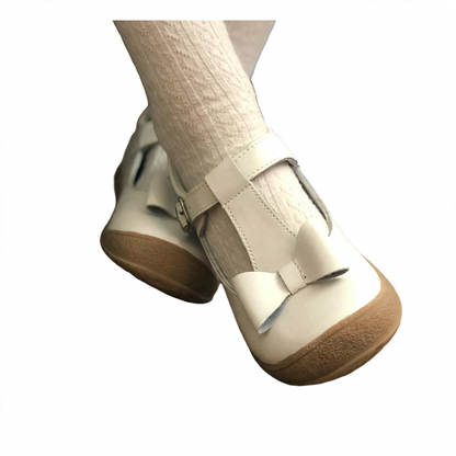 L'Amour Emma Bow T-Strap - White (4)