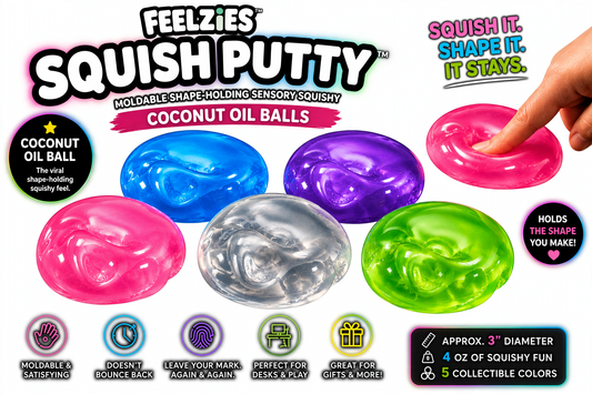 FEELZiES™ Squish Putty™ — Coconut Oil Balls