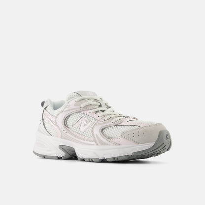 New Balance 530 Big Kids, Grey/Pink, G5309LW, front three-quarter