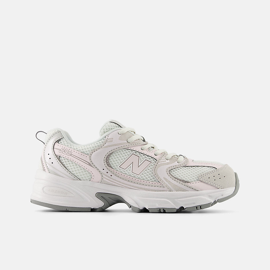 New Balance 530 Big Kids, Grey/Pink, G5309LW, lateral side