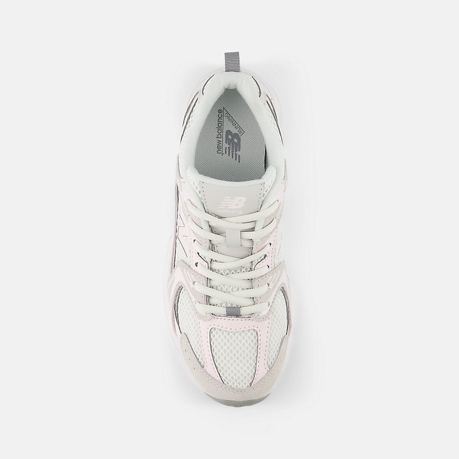 New Balance 530 Big Kids, Grey/Pink, G5309LW, top