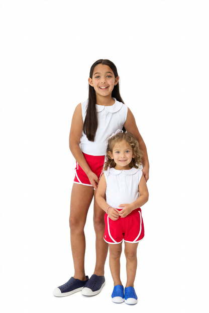 Girl's Super Short - Red (3)