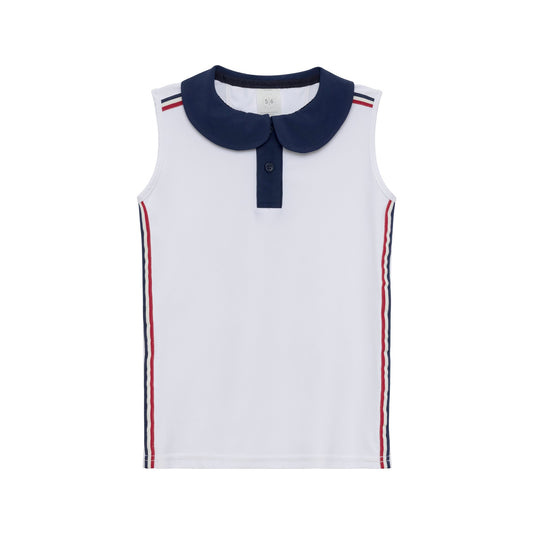 Girly Girl Tank Nautical - Liberty White with Ribbon
