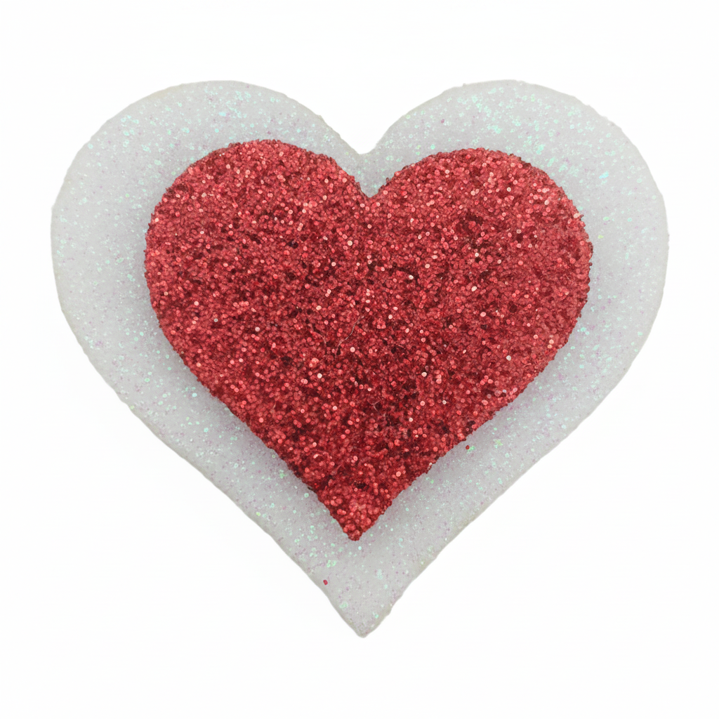 Glitter Heart Clip