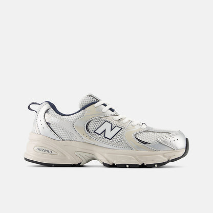 New Balance 530 Big Kids, Summer Fog (grey w/white), GR530KA, lateral side