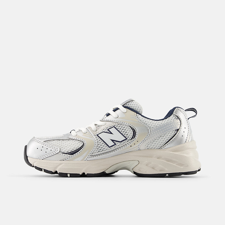 New Balance 530 Big Kids, Summer Fog (grey w/white), GR530KA, medial side