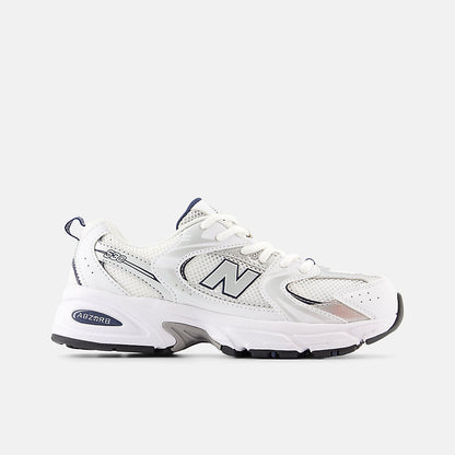 New Balance 530 Big Kids, White/Blue, GR530SB1, lateral side