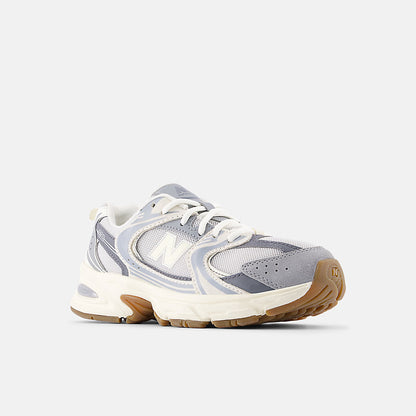 New Balance 530 Big Kids, Grey/Grey, GR530UK, front three-quarter
