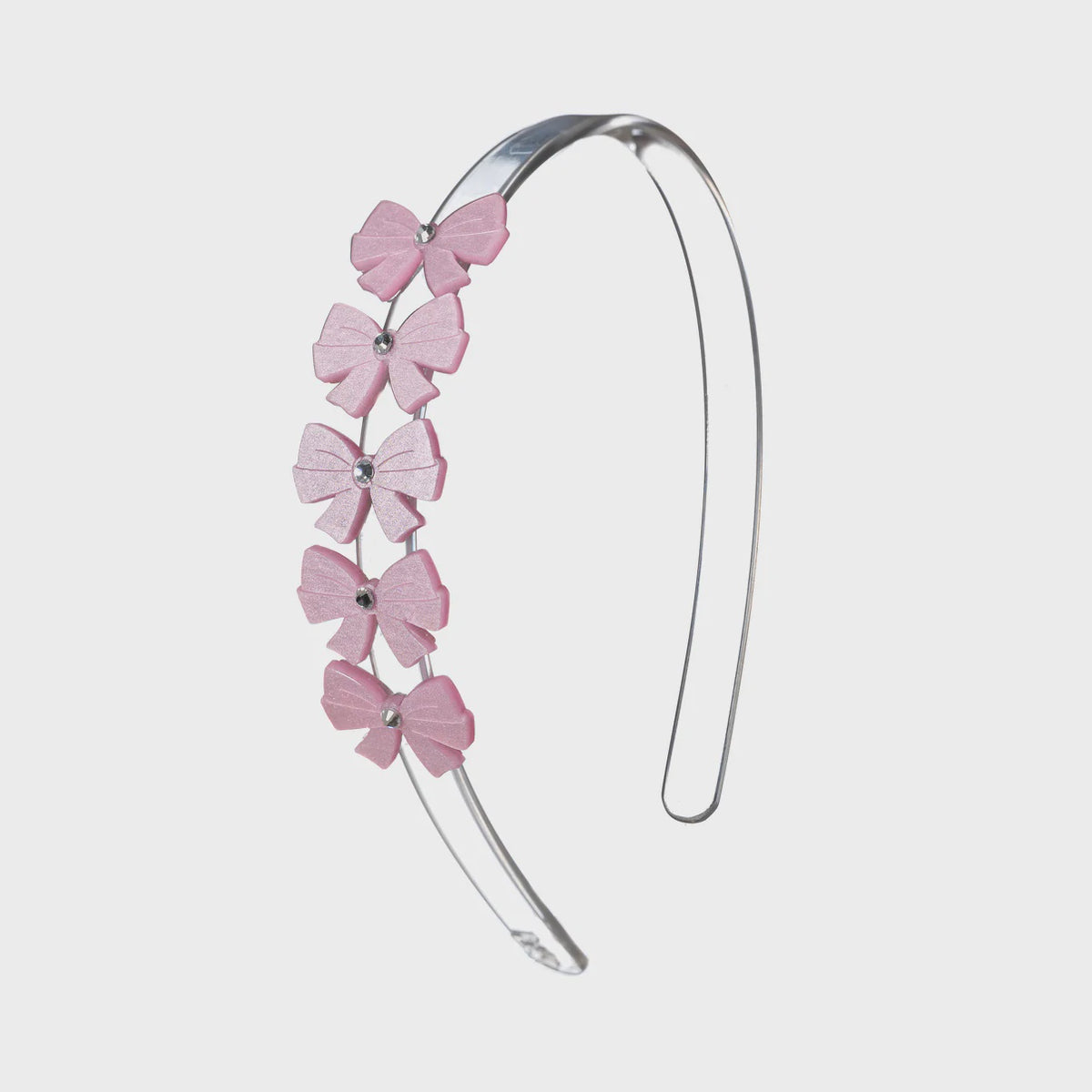 Satin Pink Side Bows Headband