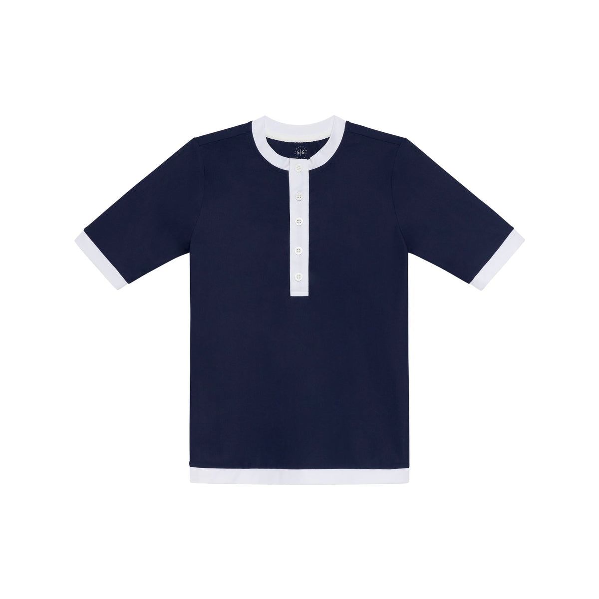 Henley - Navy/White