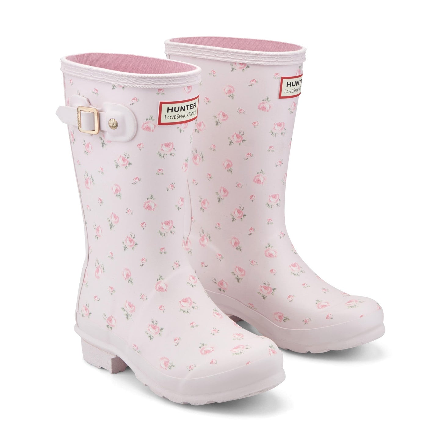 Hunter x LoveShackFancy Light Pink-687 side profile clean product view