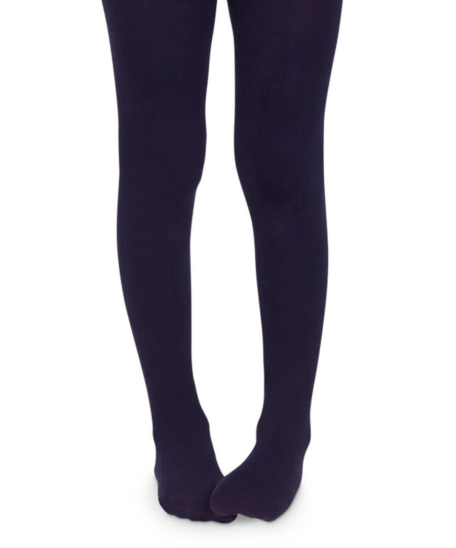 Jefferies Smooth Toe Organic Cotton Tights 1500 in Navy