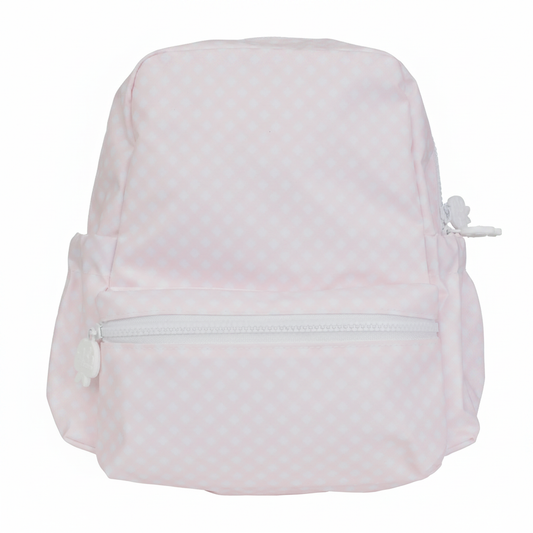 Apple of My Isla Large Backpack in Pink Gingham