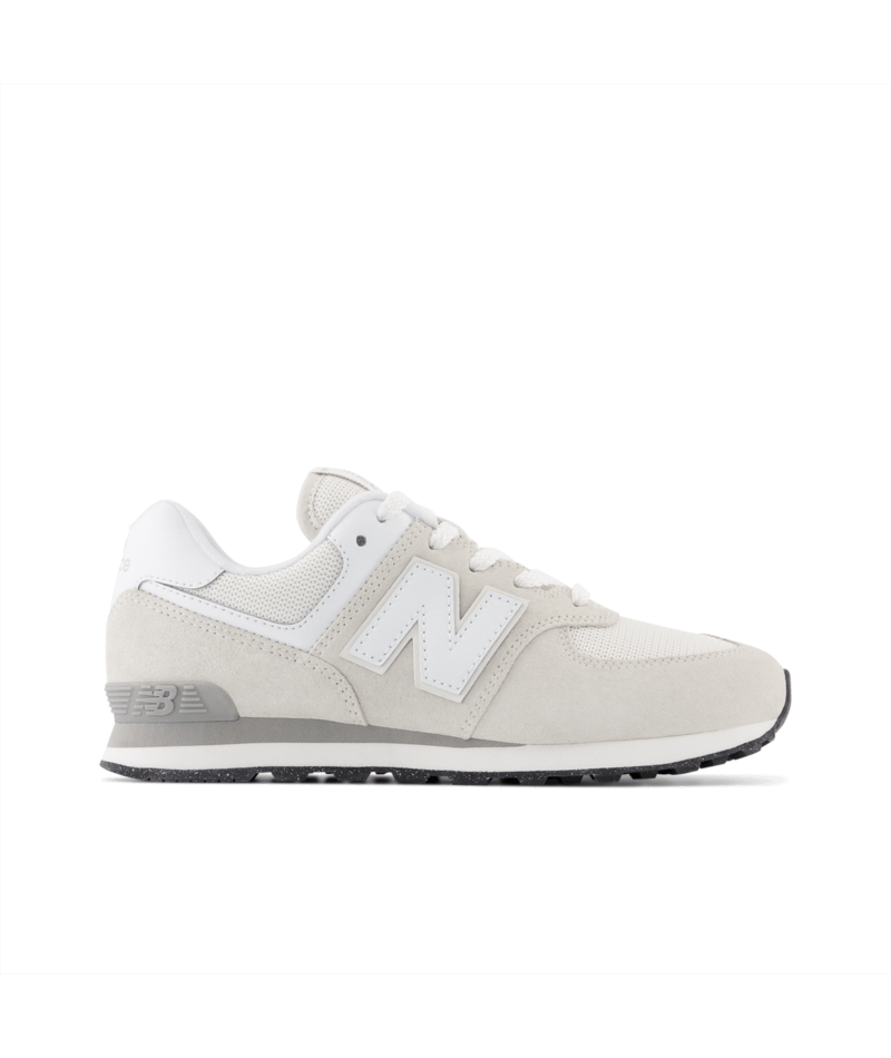 574 Core Lace (Big Kids) - Grey White - EVW