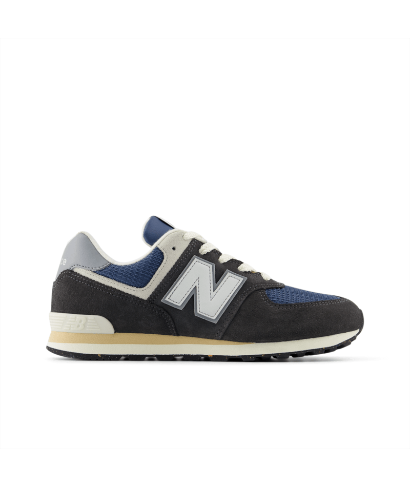 574 Core Lace (Big Kids) - Black Grey
