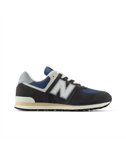 574 Core Lace (Big Kids) - Black Grey
