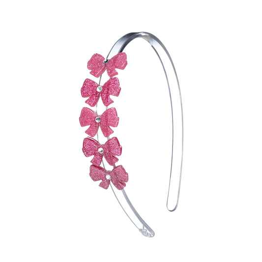 Lilies & Roses Bows Glitter Vintage Pink Headband