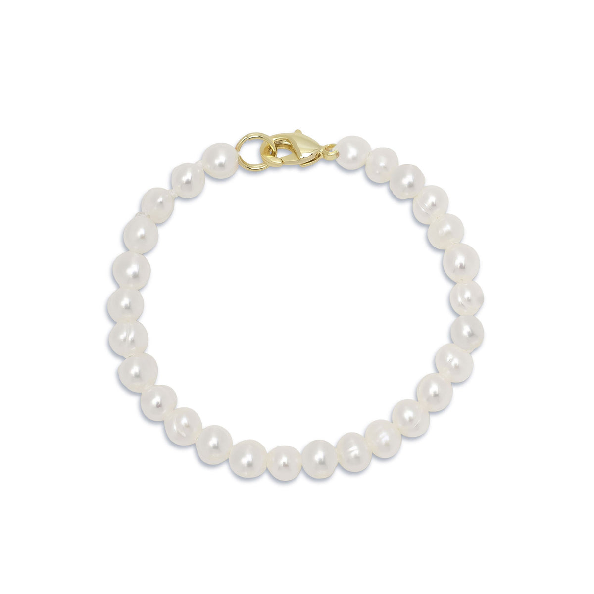 Freshwater Pearl Strand Bracelet (Baby) – Classic Pearl / 4.5"