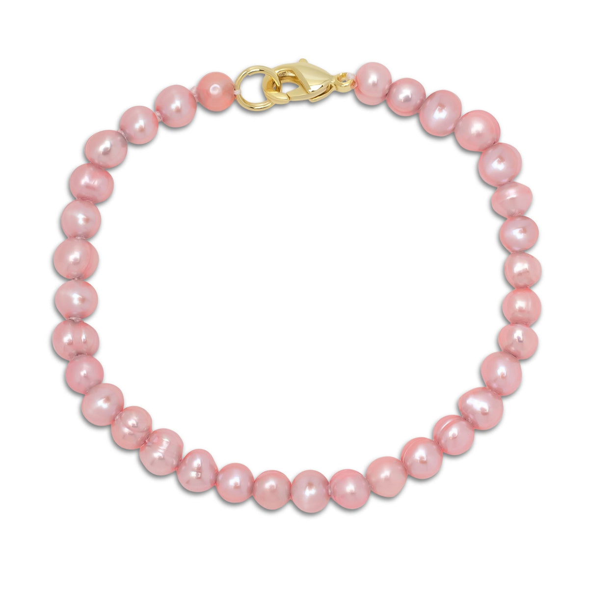 Freshwater Pearl Strand Bracelet (Baby) – Pink Pearl / 5.5"