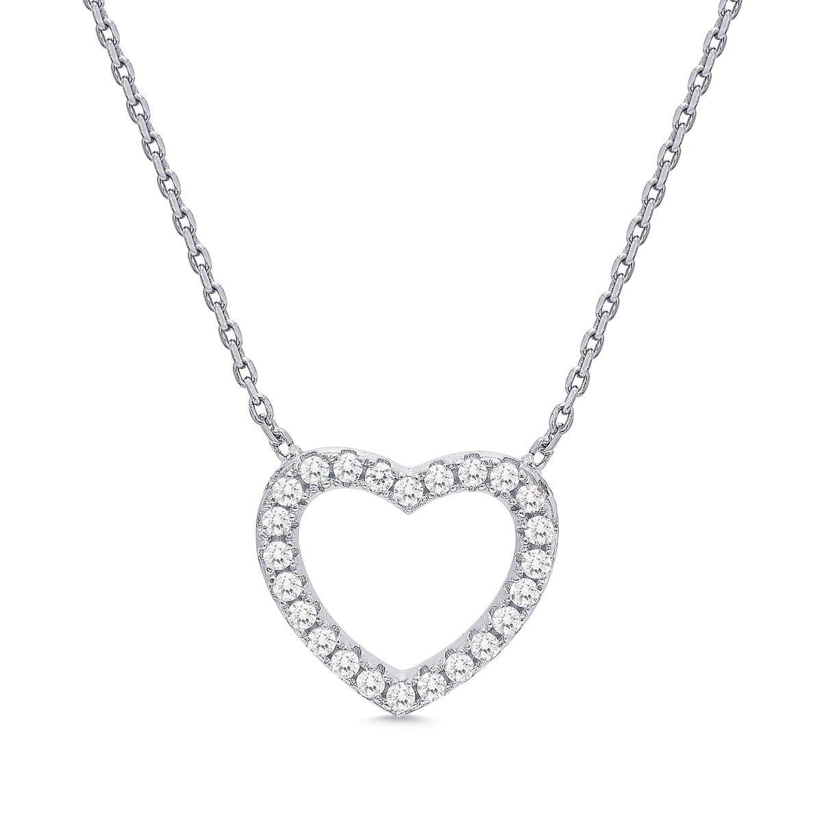Open Heart CZ Necklace – CZ
