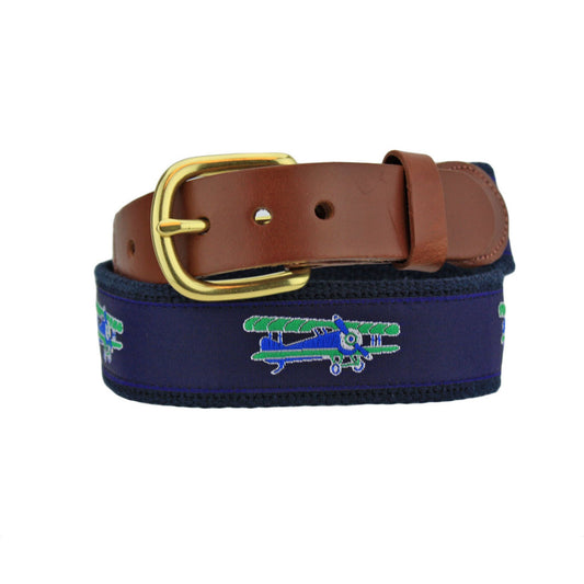 Motif Belt Biplane | Kids-Biplane-Navy