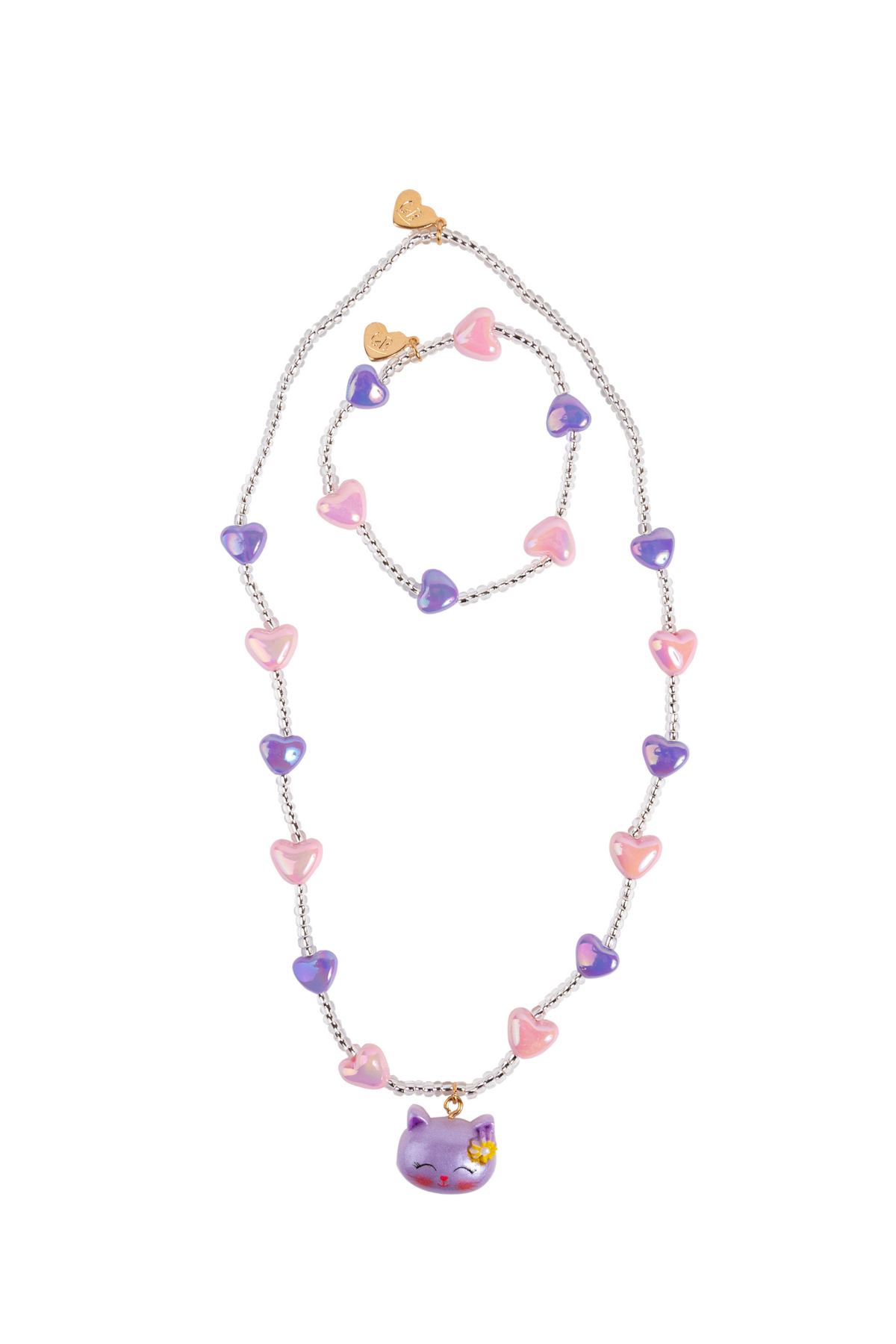 Lovely Kitty Necklace and Bracelet Set by Great Pretenders