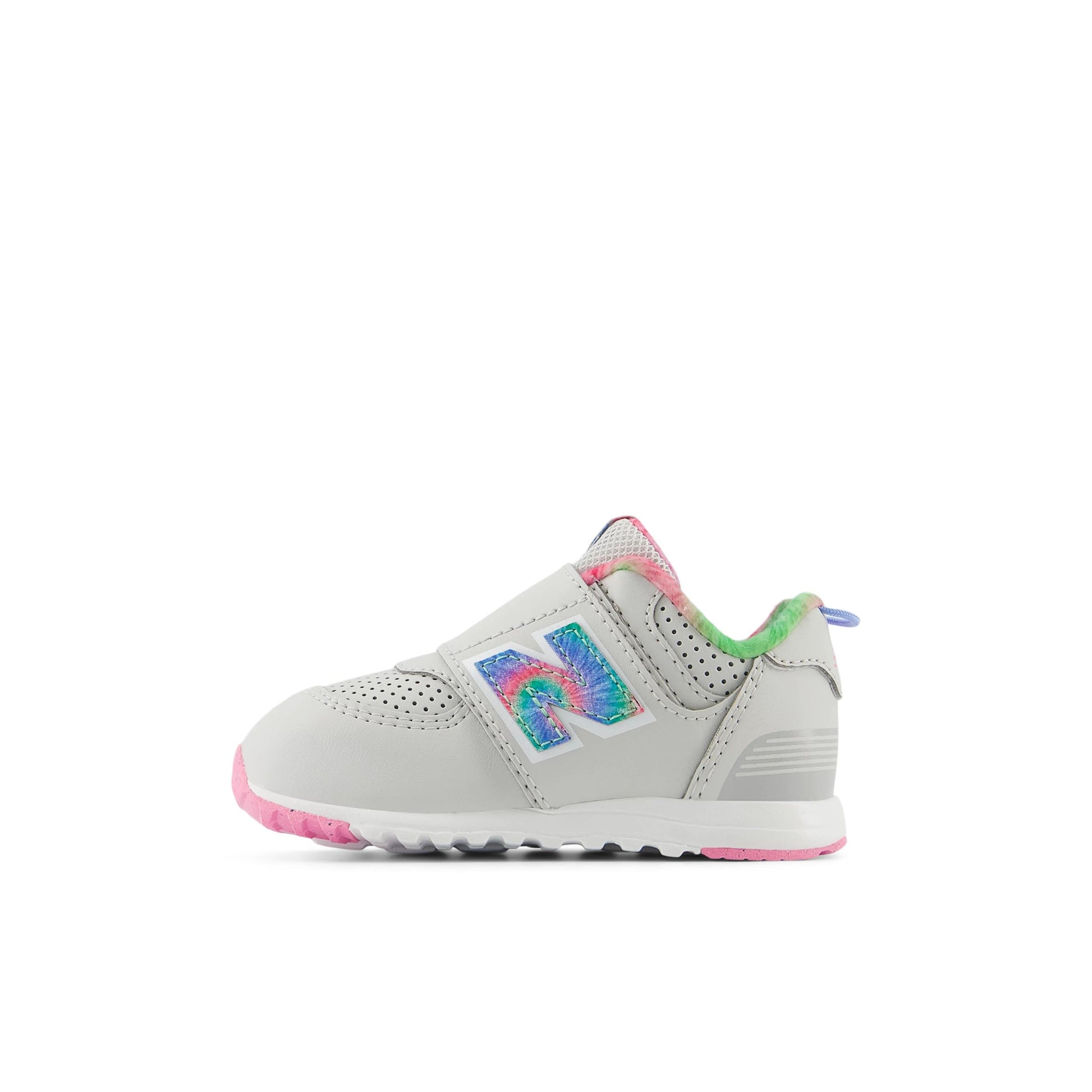 574 new-b Hook & Loop - Grey Matter/Signal Pink (2)