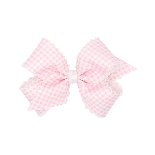 Medium Gingham Print Grosgrain Bow