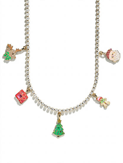 Merry Christmas Kids Charm Necklace