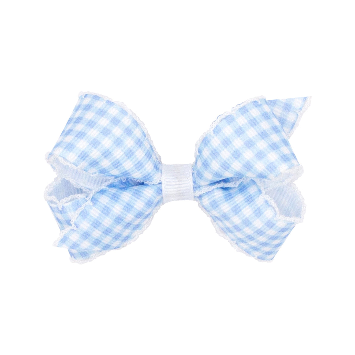 Mini Gingham Print Grosgrain Bow