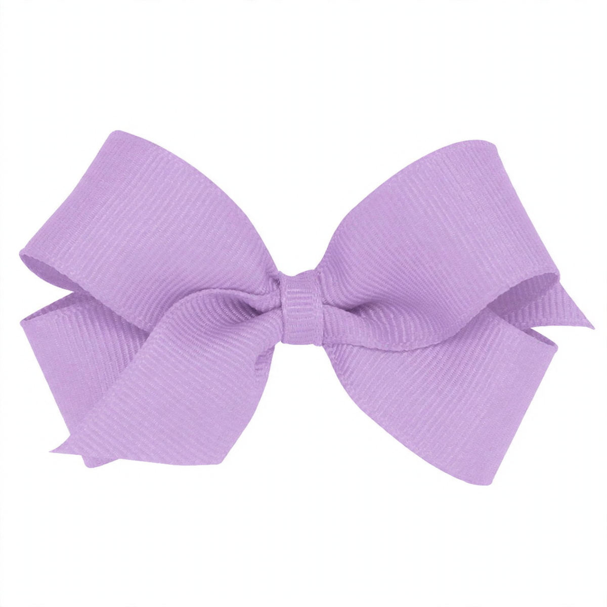 Light purple grosgrain hair bow with a ribbed texture, tied in the center.