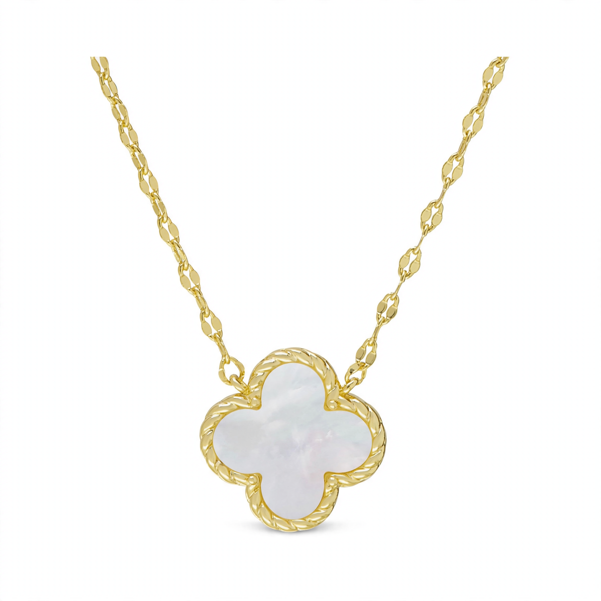 Mother of Pearl Clover Necklace