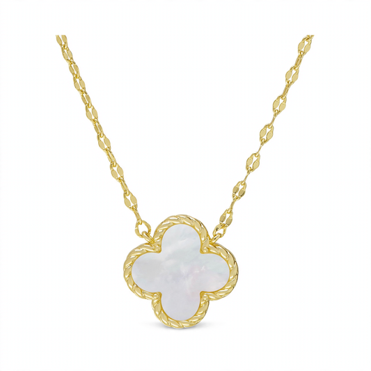 Mother of Pearl Clover Necklace