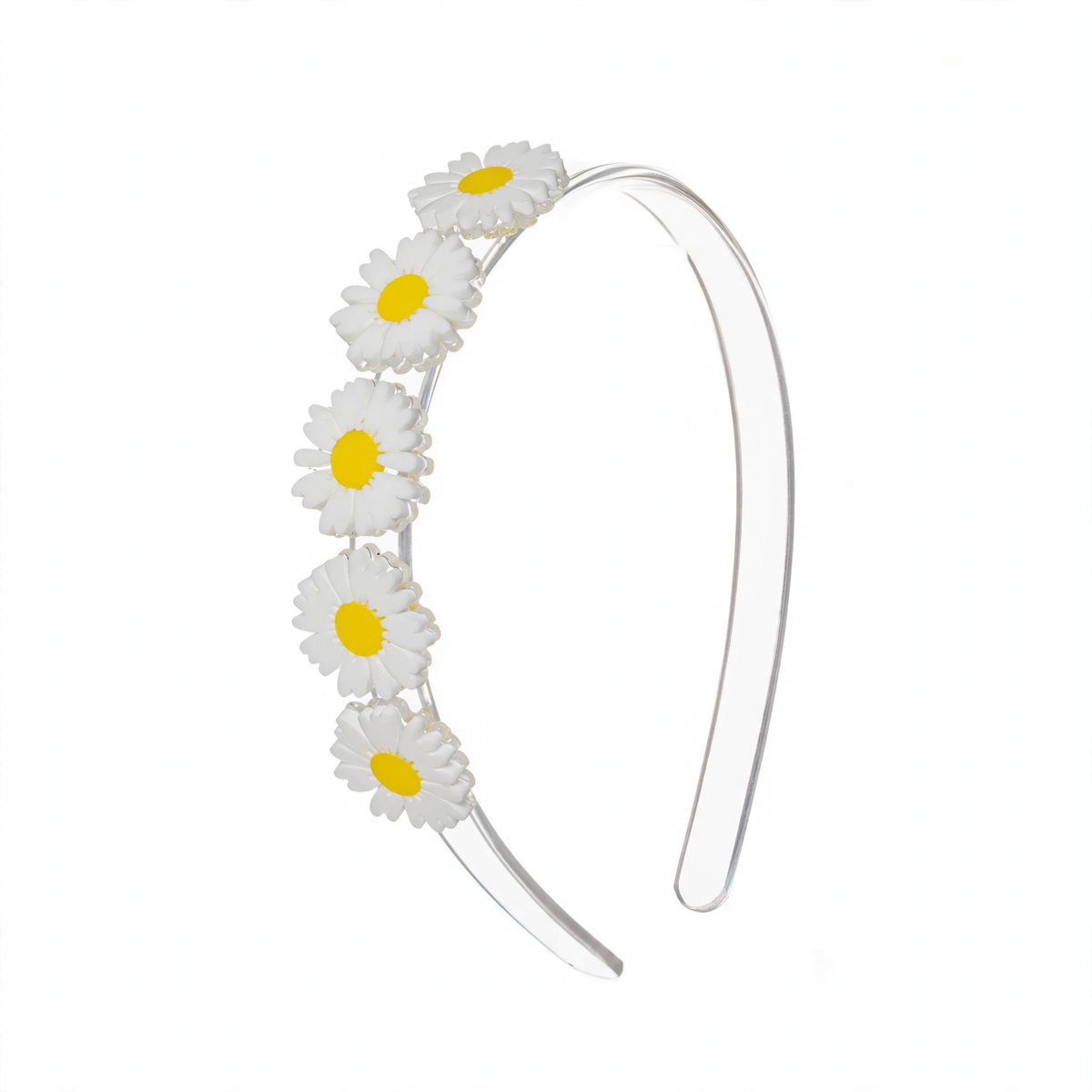 Multi Daisies White Headband