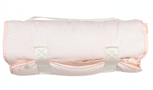 Apple of My Isla Nap Mat in Pink Gingham