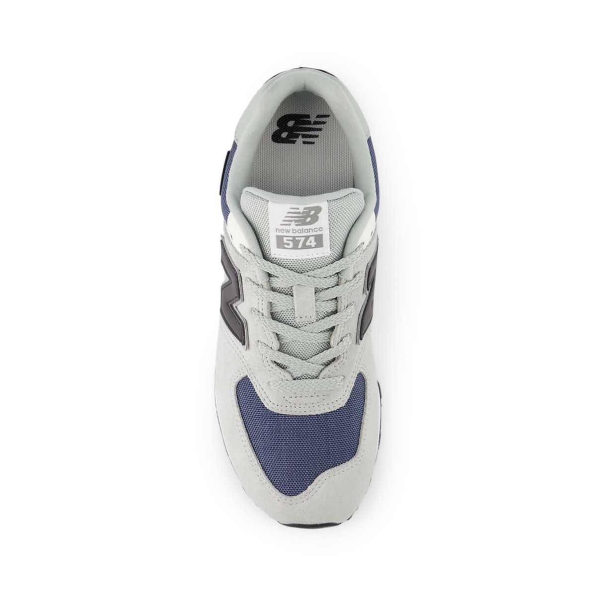 New Balance 574 Core Lace Big Kids, Grey Blue, G5742B2, top view