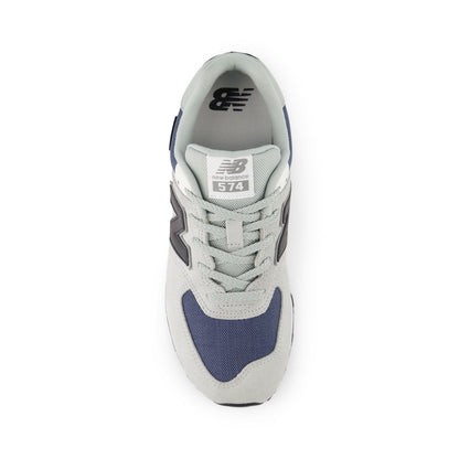 New Balance 574 Core Lace Big Kids, Grey Blue, G5742B2, top view