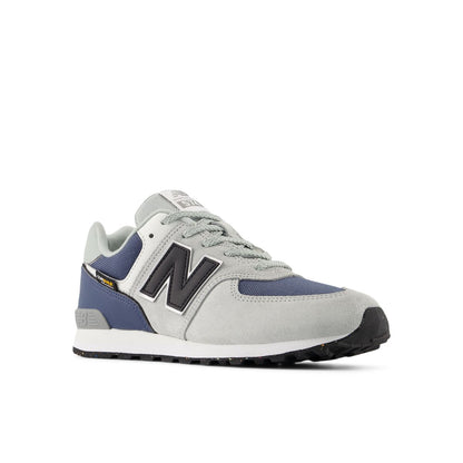 New Balance 574 Core Lace Big Kids, Grey Blue, G5742B2, front three-quarter view