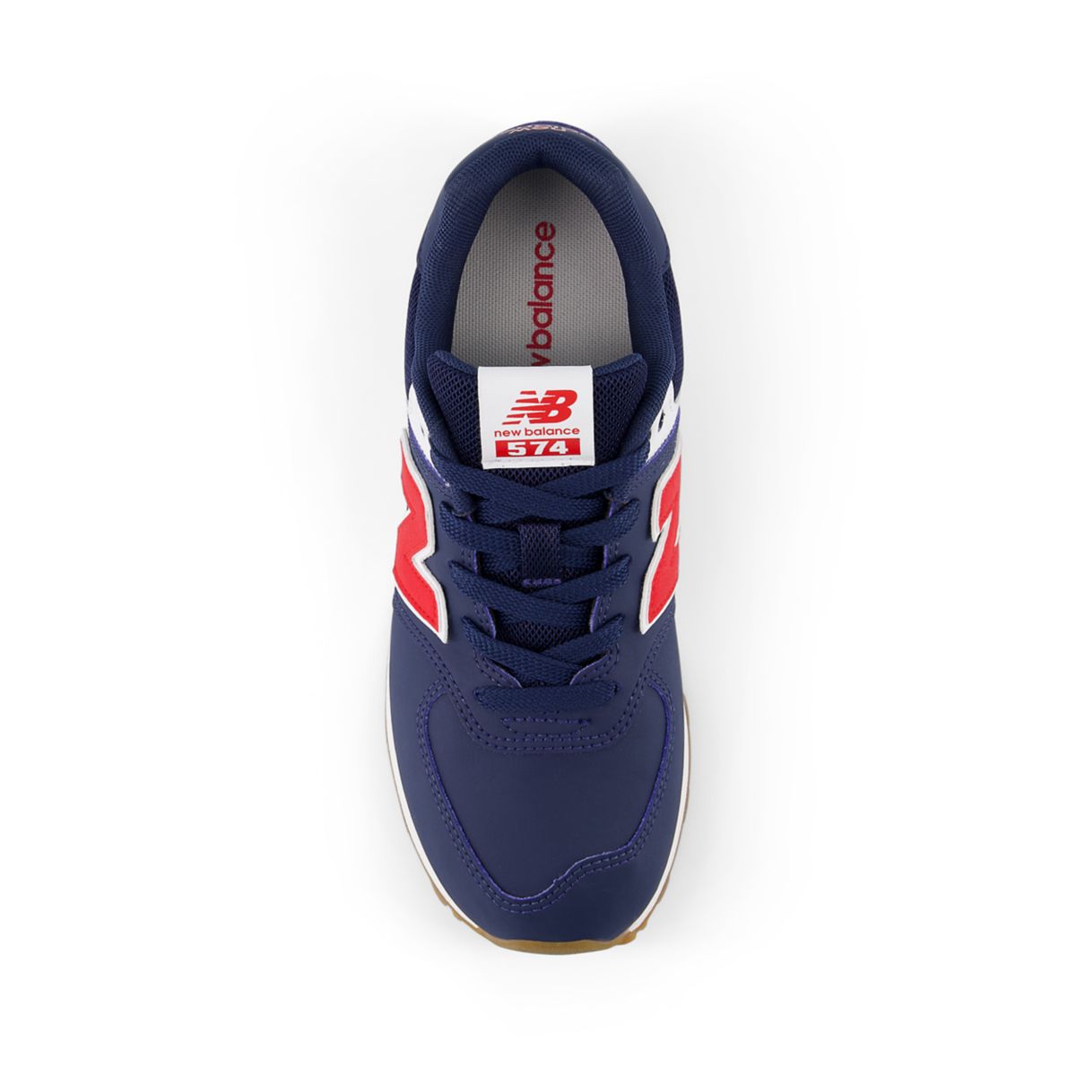 New Balance 574 Core Lace Big Kids, Blue Red, GC574NF, top view