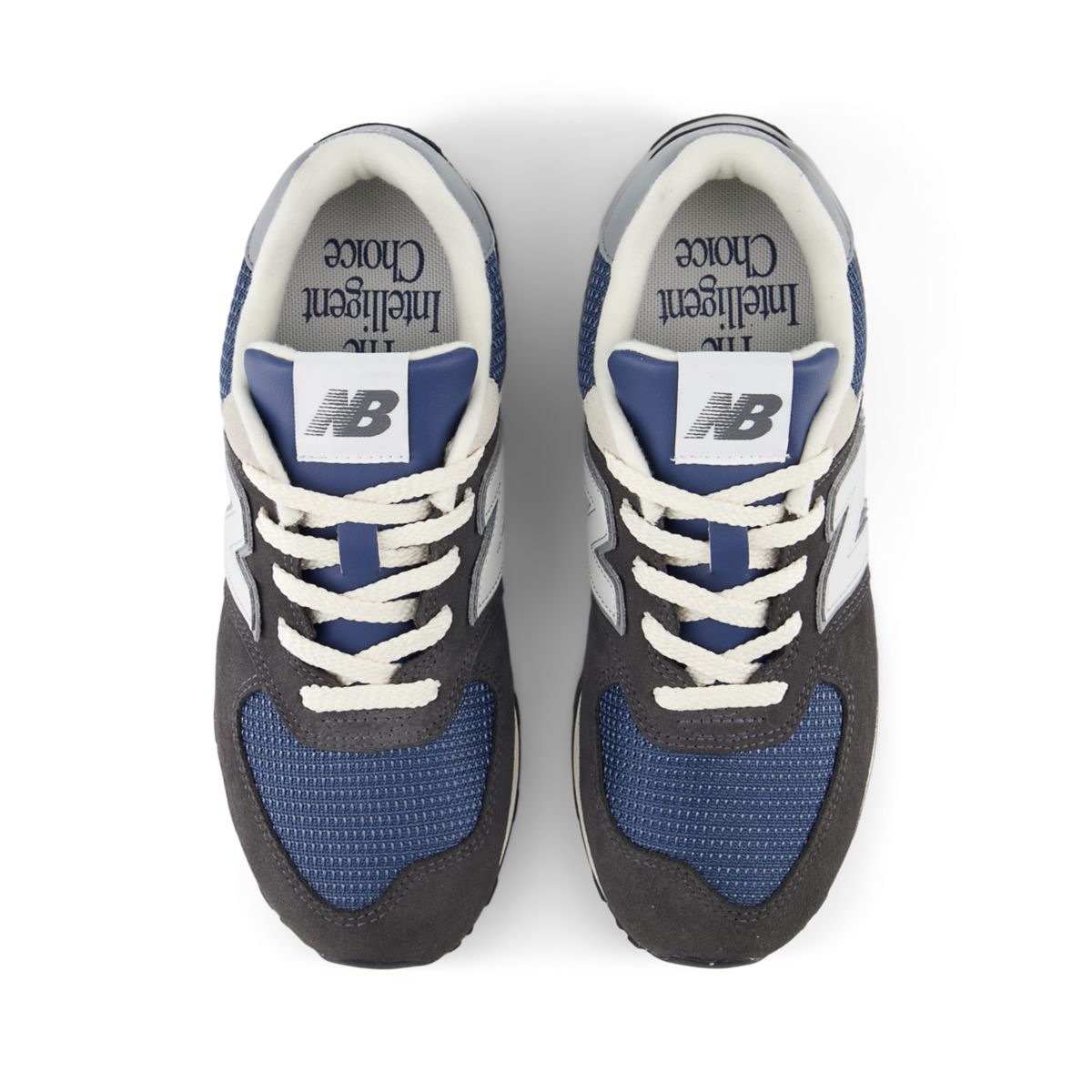 New Balance 574 Core Lace Big Kids, Black Grey, GC574SGG, top pair view