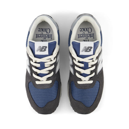 New Balance 574 Core Lace Big Kids, Black Grey, GC574SGG, top pair view